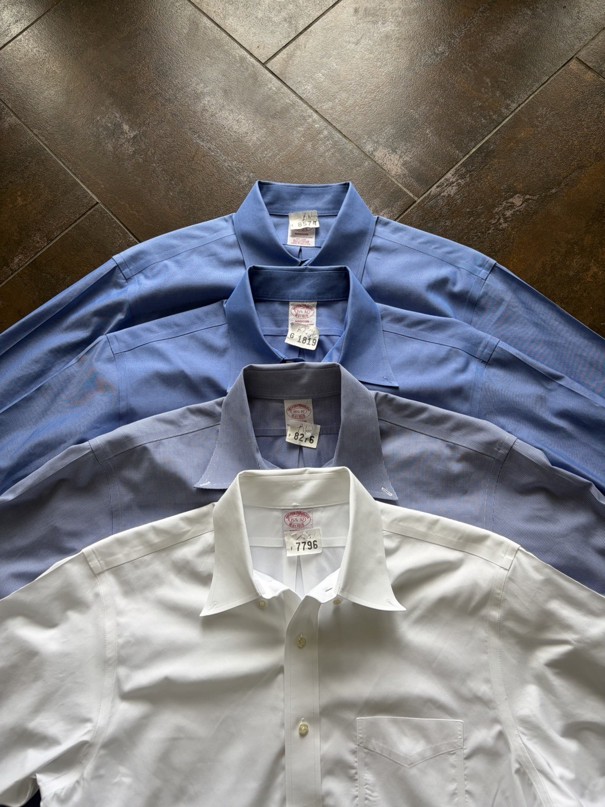 Lot Of 4 – Brooks Brothers Madison Classic Button Down Dress Shirts 15 1/2 – 32