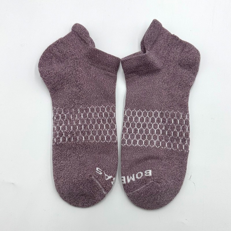 4 pairs Women’s Cushion Solid Ankle Socks Honeycomb Size L 4 Colors Mix Bombas