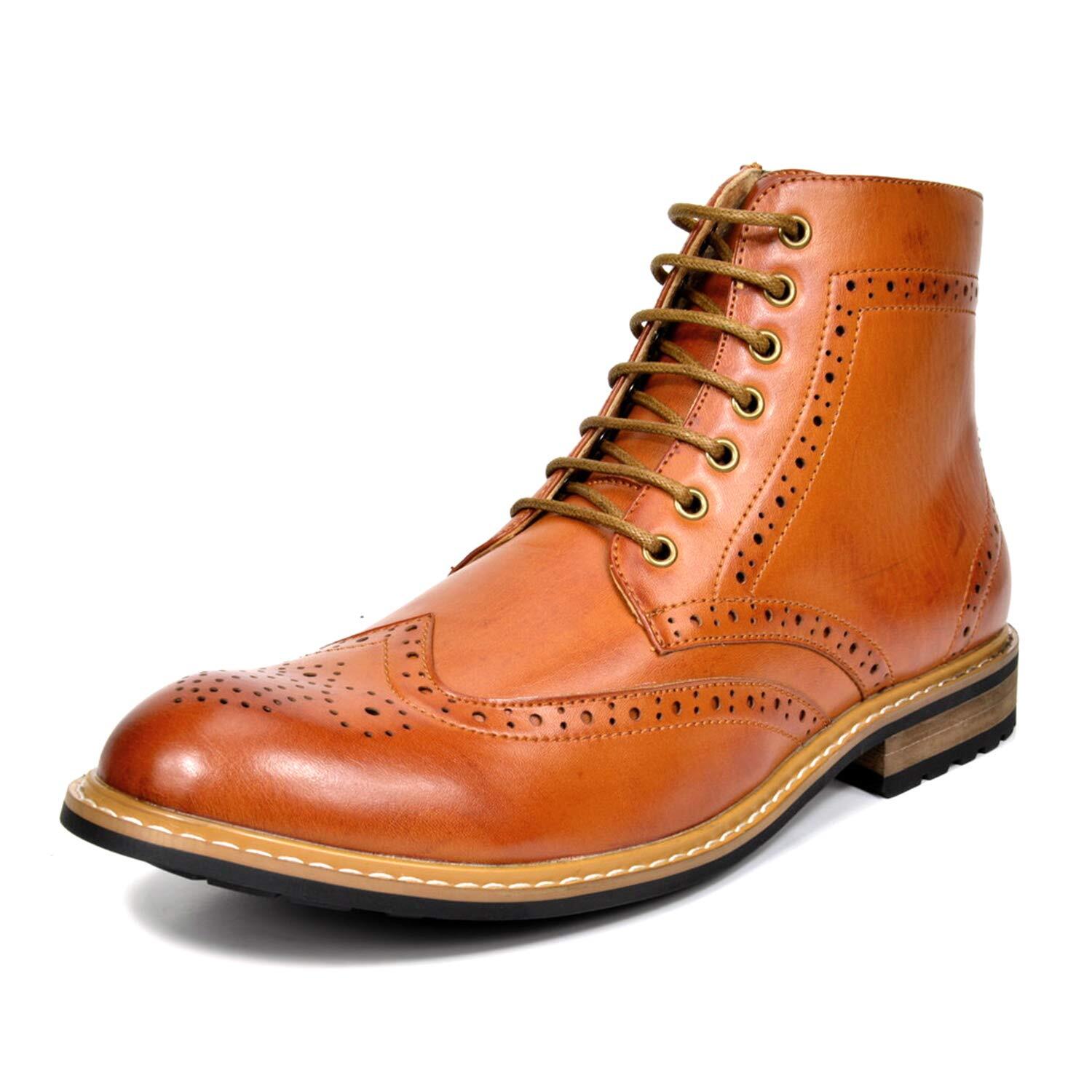 Bruno Marc Men’s Dress Ankle Motorcycle Boots for Business Casual Style