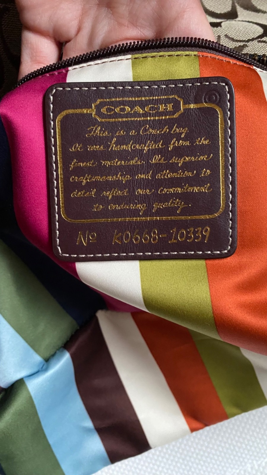 Coach Legacy 65th anniversary turn lock shoulder bag