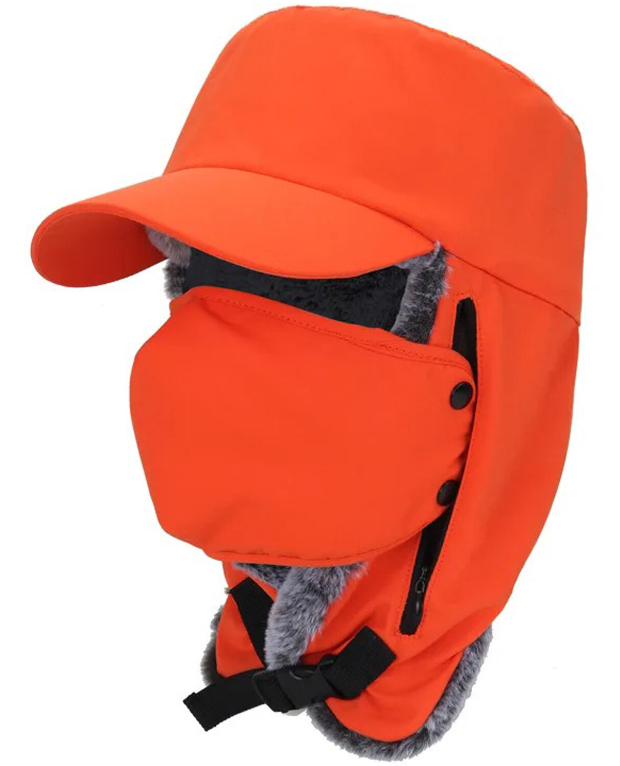 Winter 3 in 1 Thermal Fleece Lined Ski Hat with Ear Flap Full Face Warmer Cover