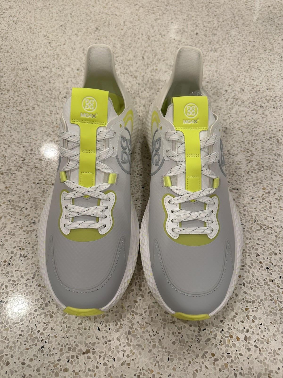 NEW G/Fore MG4X2 Mens Size 9 Cross Trainers Golf Shoes Grey Yellow GMF000140