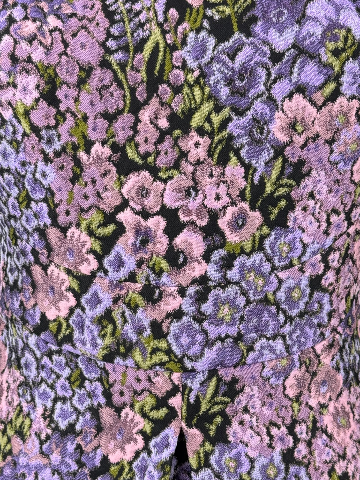$1.7K Michael Kors Collection Jacquard Lilac Floral Dress 4 US 40 S Lined Runway