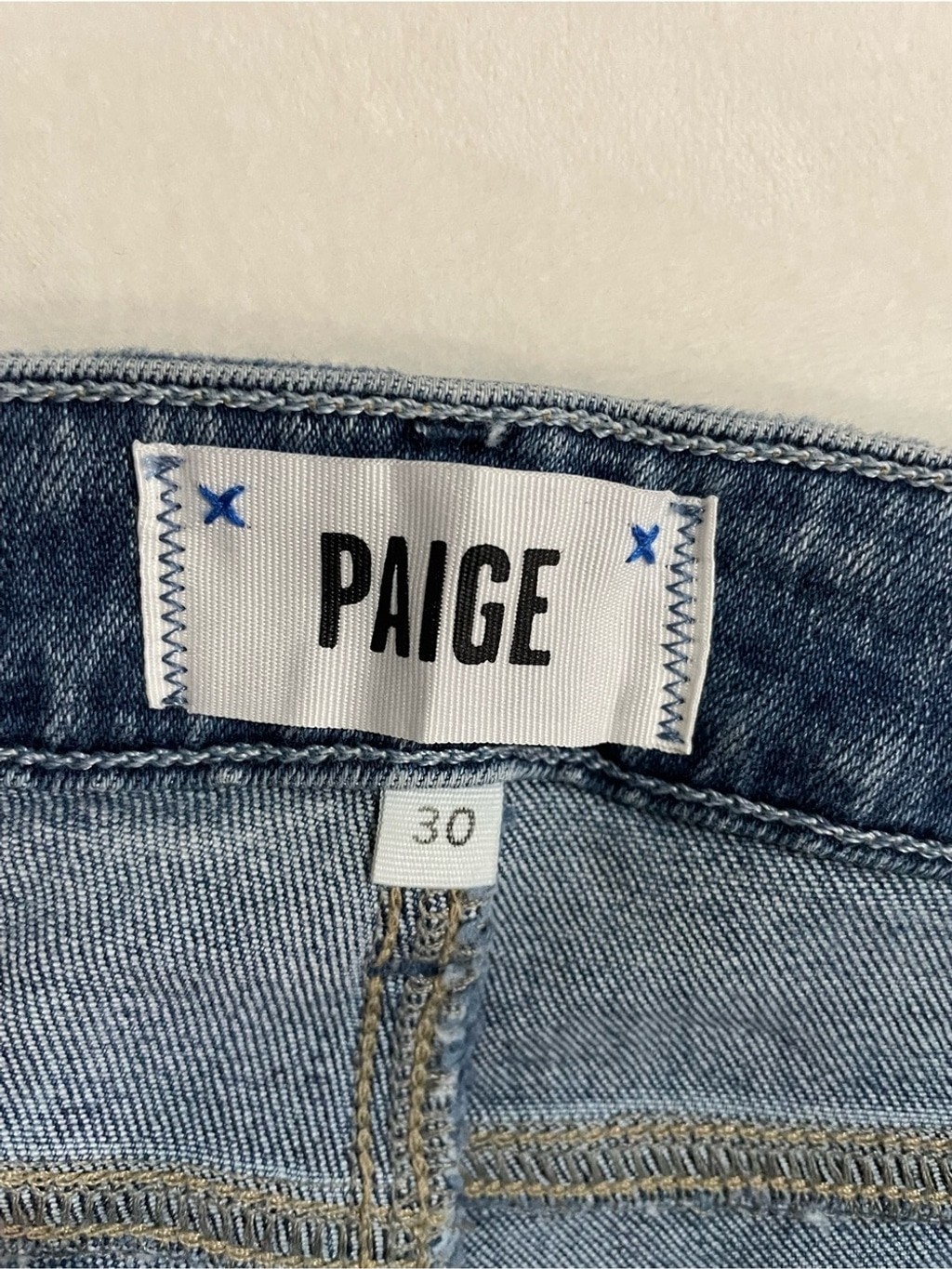 PAIGE Amber NWT Mid Rise Straight Ankle Tapestry Blue Jeans Size 30