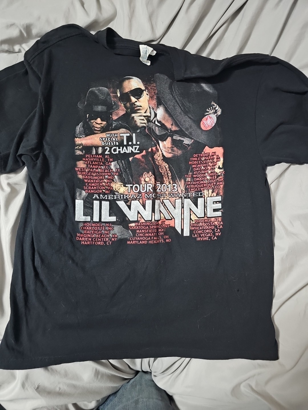 Lil Wayne 2013 Tour Shirt 2 Chainz T.I XL Hip Hop Rap Vintage
