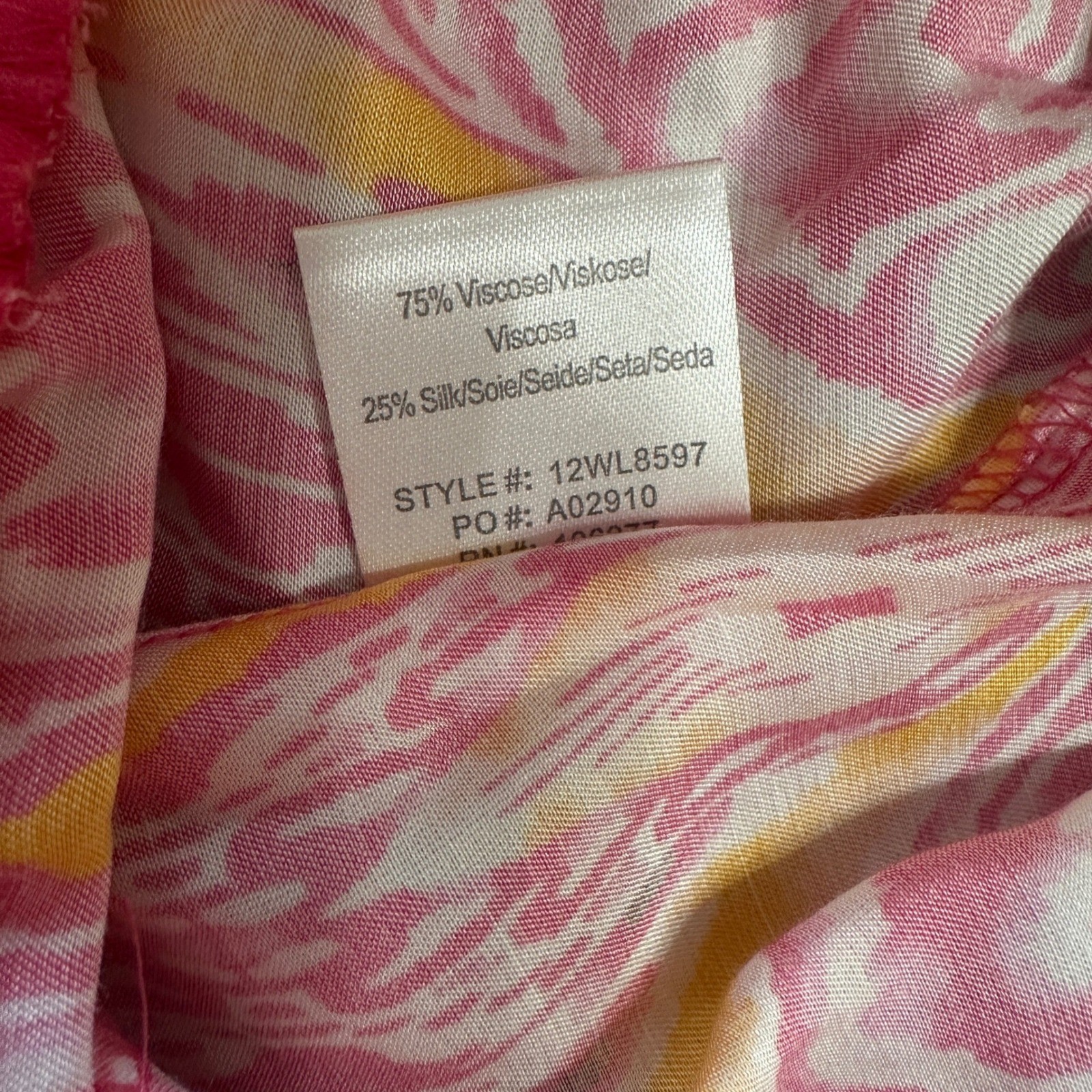 Hale Bob Wide Leg Silk Blend Palazzo Pants Small Paisley Ikat Resort Boho Beach