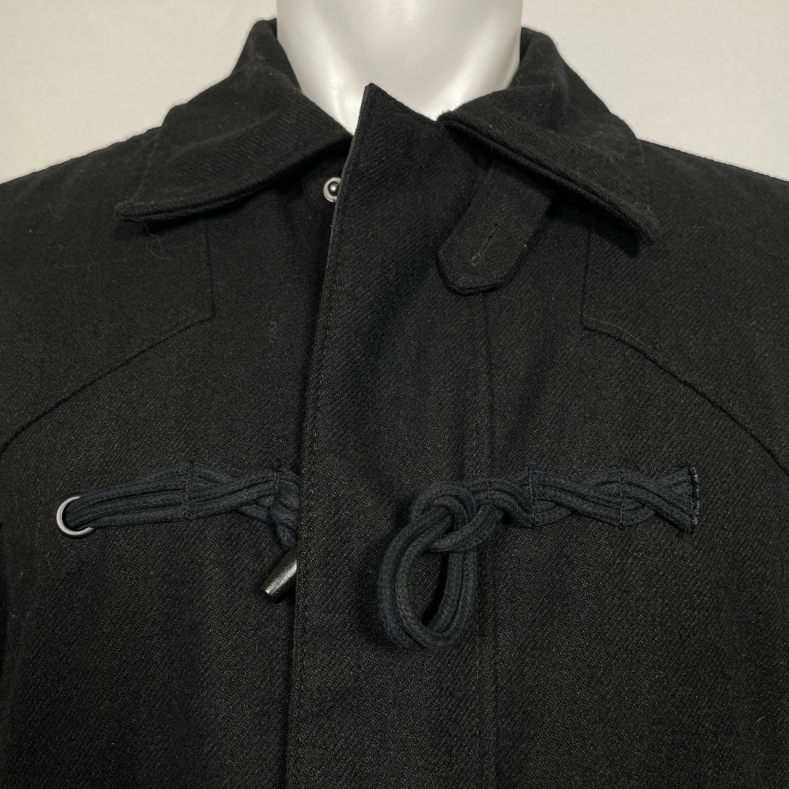 Billabong Black Wool Blend Toggle Duffle Coat Jacket Men’s XL