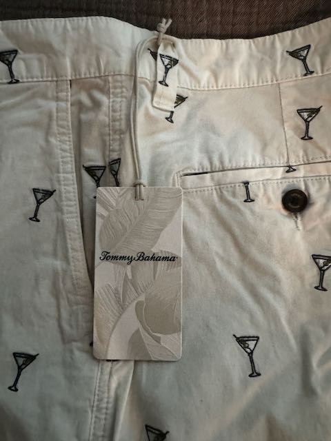 TOMMY BAHAMA MIX MASTER 569 CONTINENTAL MEN’S SHORTS MARTINI GLASSES MULTISIZE