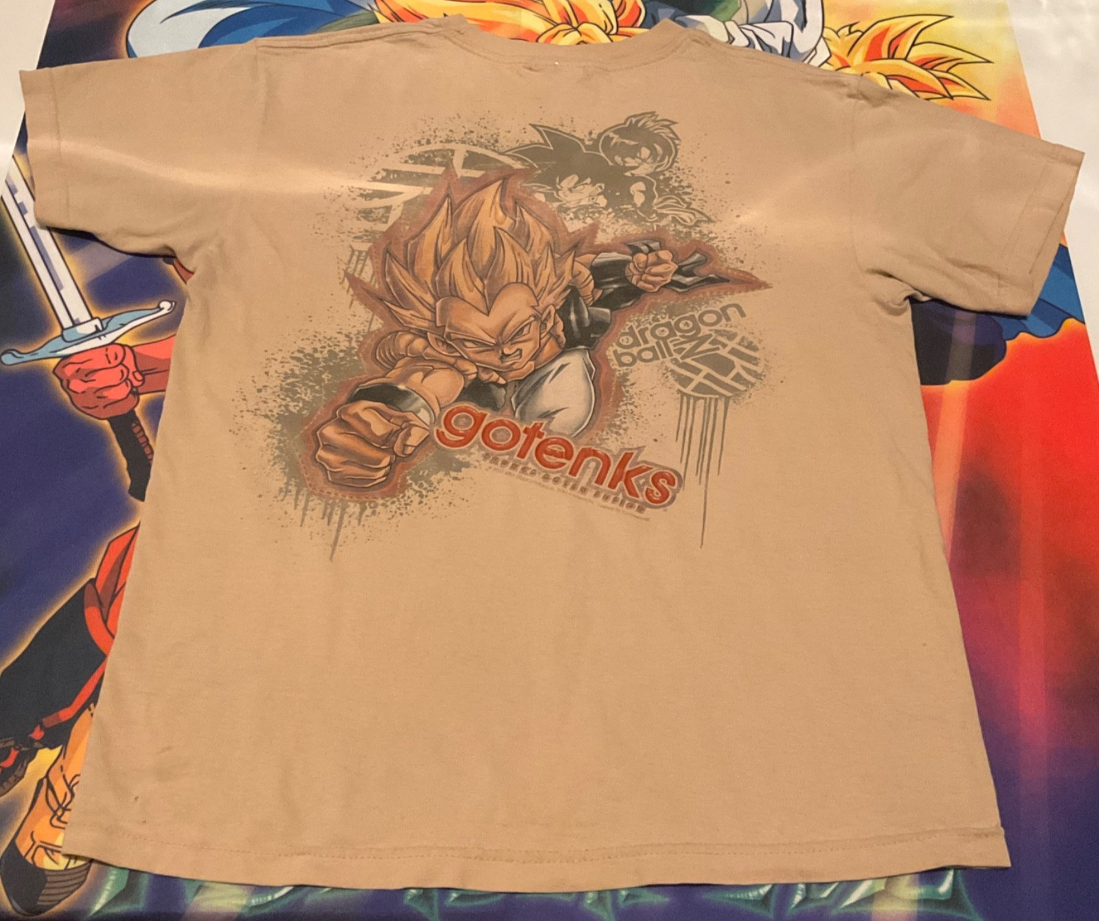 HEAVY WEAR: 2002 Dragon Ball Z Gotenks Goten Trunks DISTRESSED T-Shirt M Vintage