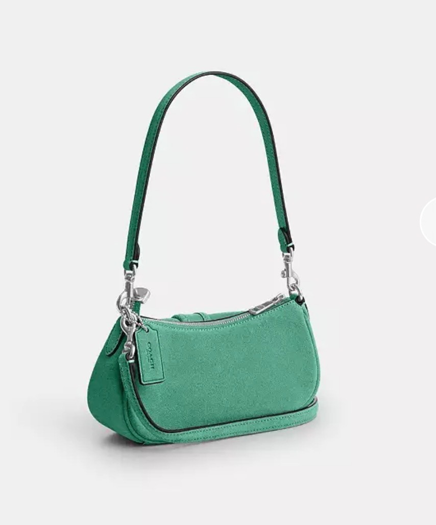 COACH ASHTON MINI SHOULDER BAG | MINT GREEN SUEDE | SILVER | STYLE CCZ49 | NWT!