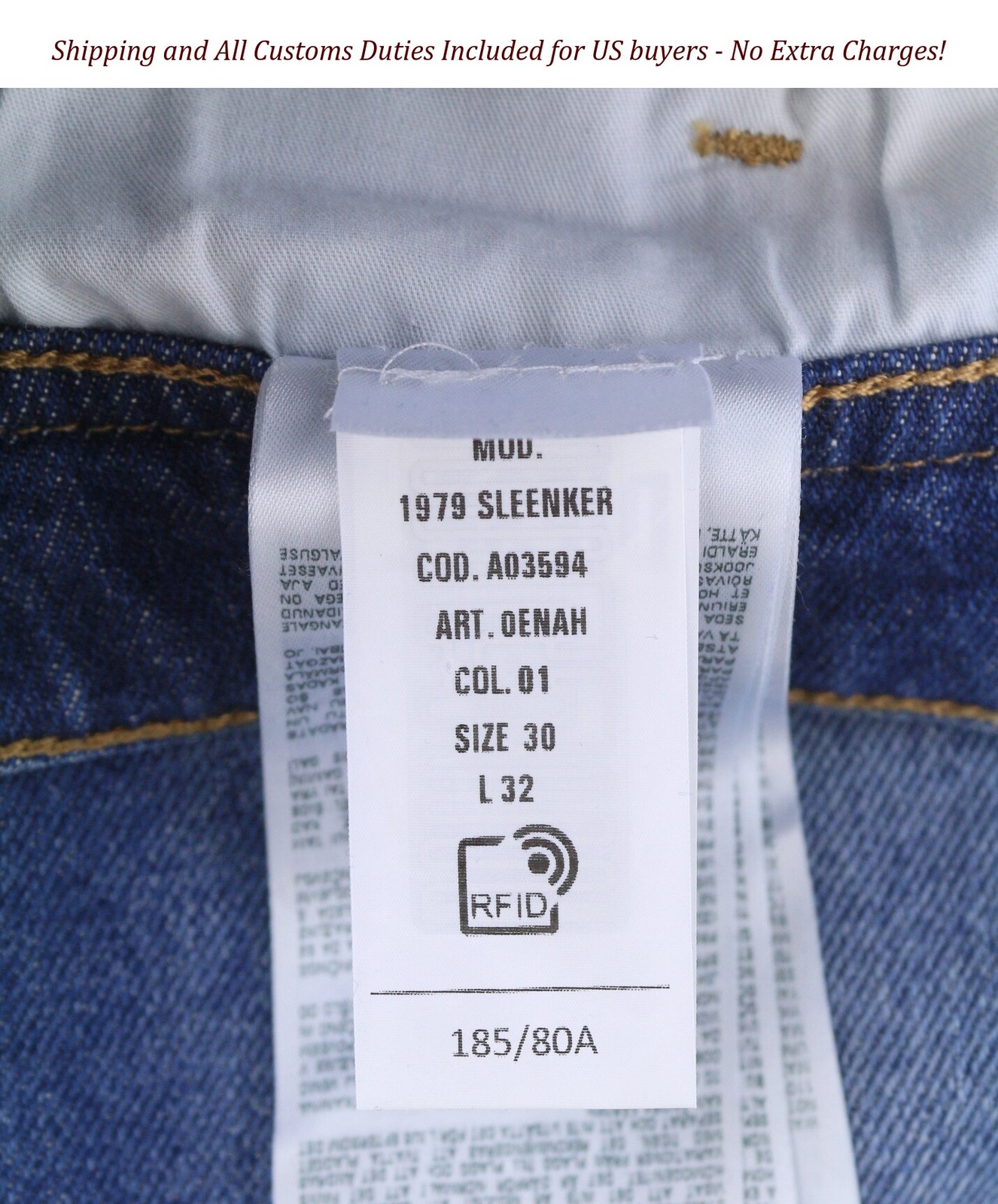 DIESEL 1979 Sleenker 0ENAH Men Jeans W30/L32 Blue Faded Whiskers Skinny Fit –