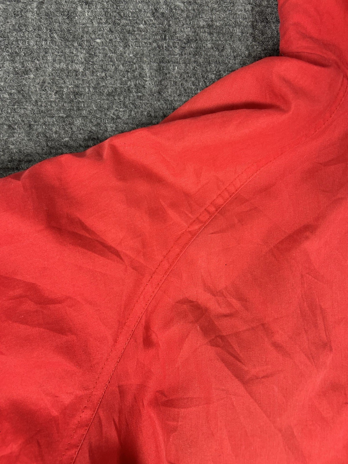 VTG Sportsmaster Jacket Mens L Red Fleece Lined Bomber USA Made Workwear READ