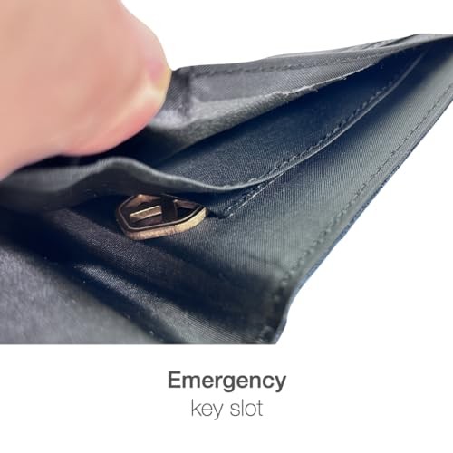 RFID Blocking Full Size Bifold Wallet with 8 Card Slots, Faux Leather Jet Black