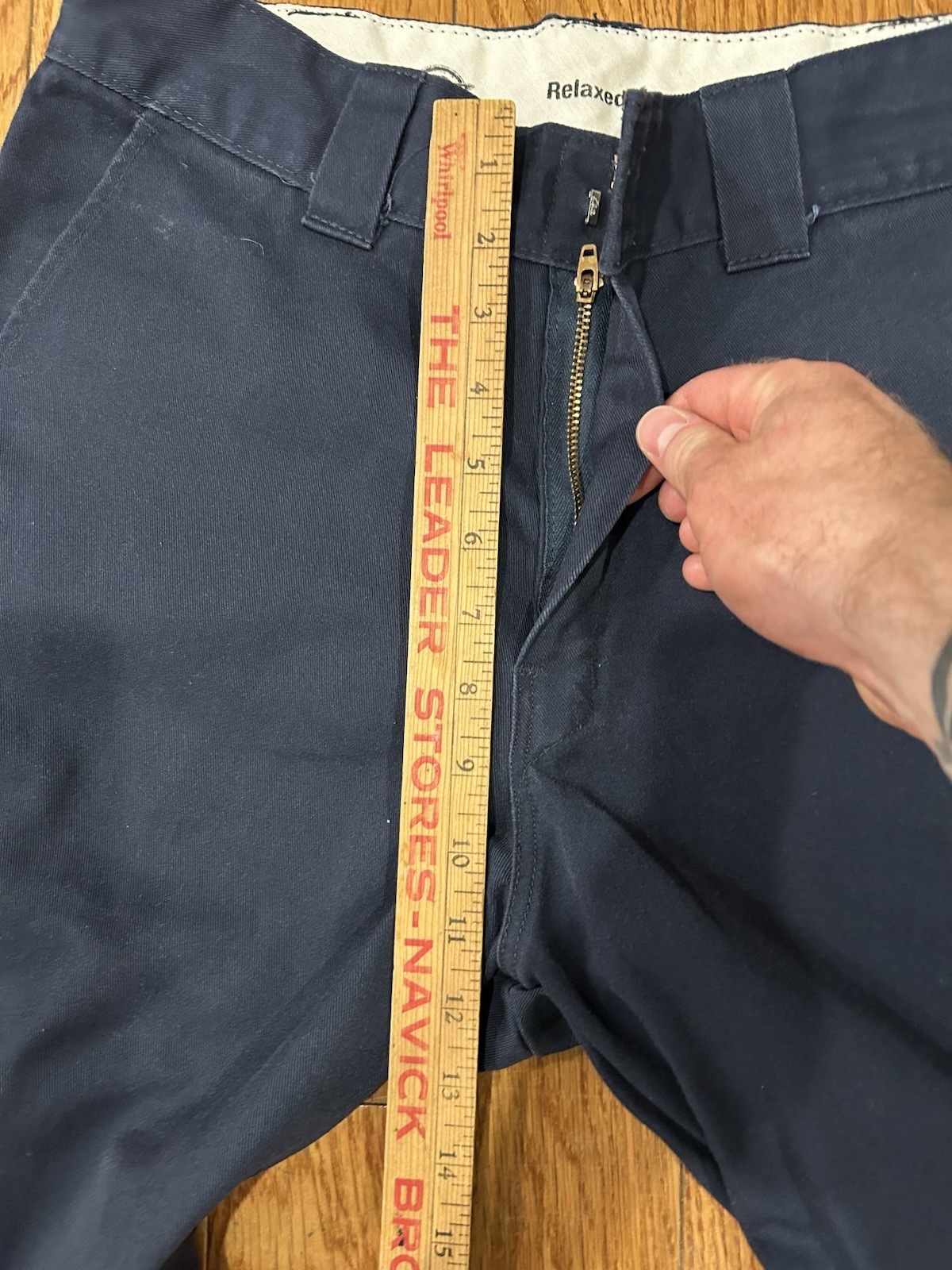 Dickies Relaxed Straight Cargo Pants Mens 32×34 Navy Blue Work Pants WP592DN