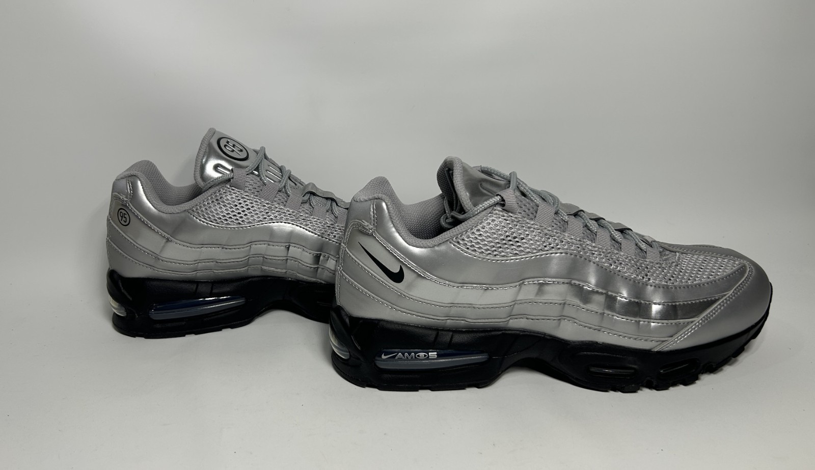 [TARIFF-FREE] Nike Air Max 95 SE Big Bubble Metallic Silver Mens Size 10.5-11-12