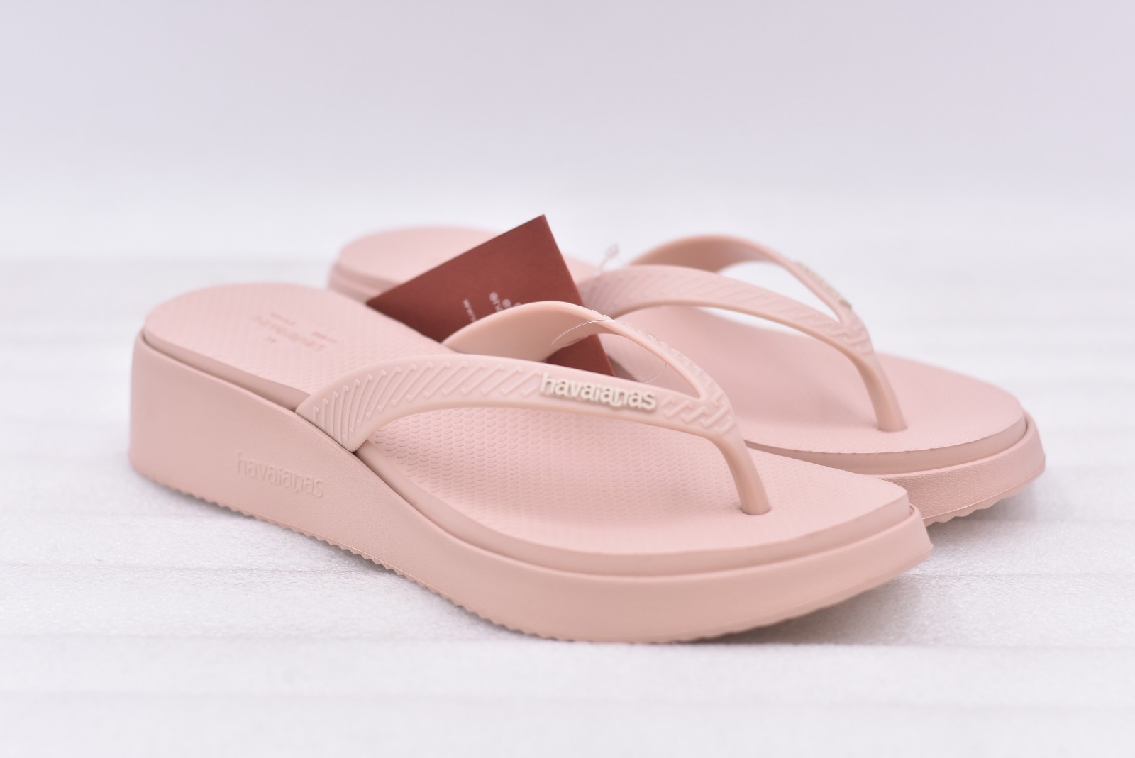 Womens Havaianas Ballet Rose High Platform Flip-Flops Size 9.5 (EU 41)