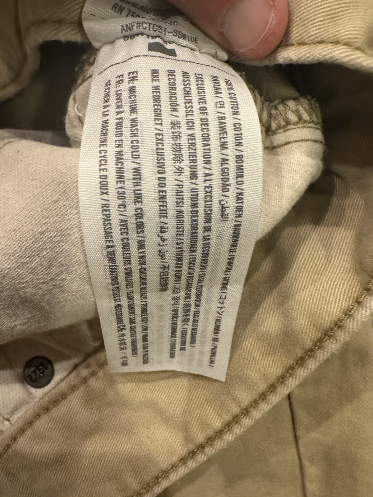 Hollister Men’s Jeans khaki W29 X L32 Button Fly 29 X 32