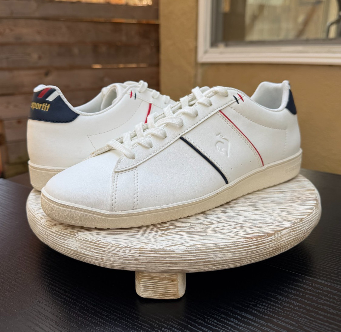 Le Coq Sportif Chateau II Men’s Court Sneakers 9 Preppy Classic Tennis White