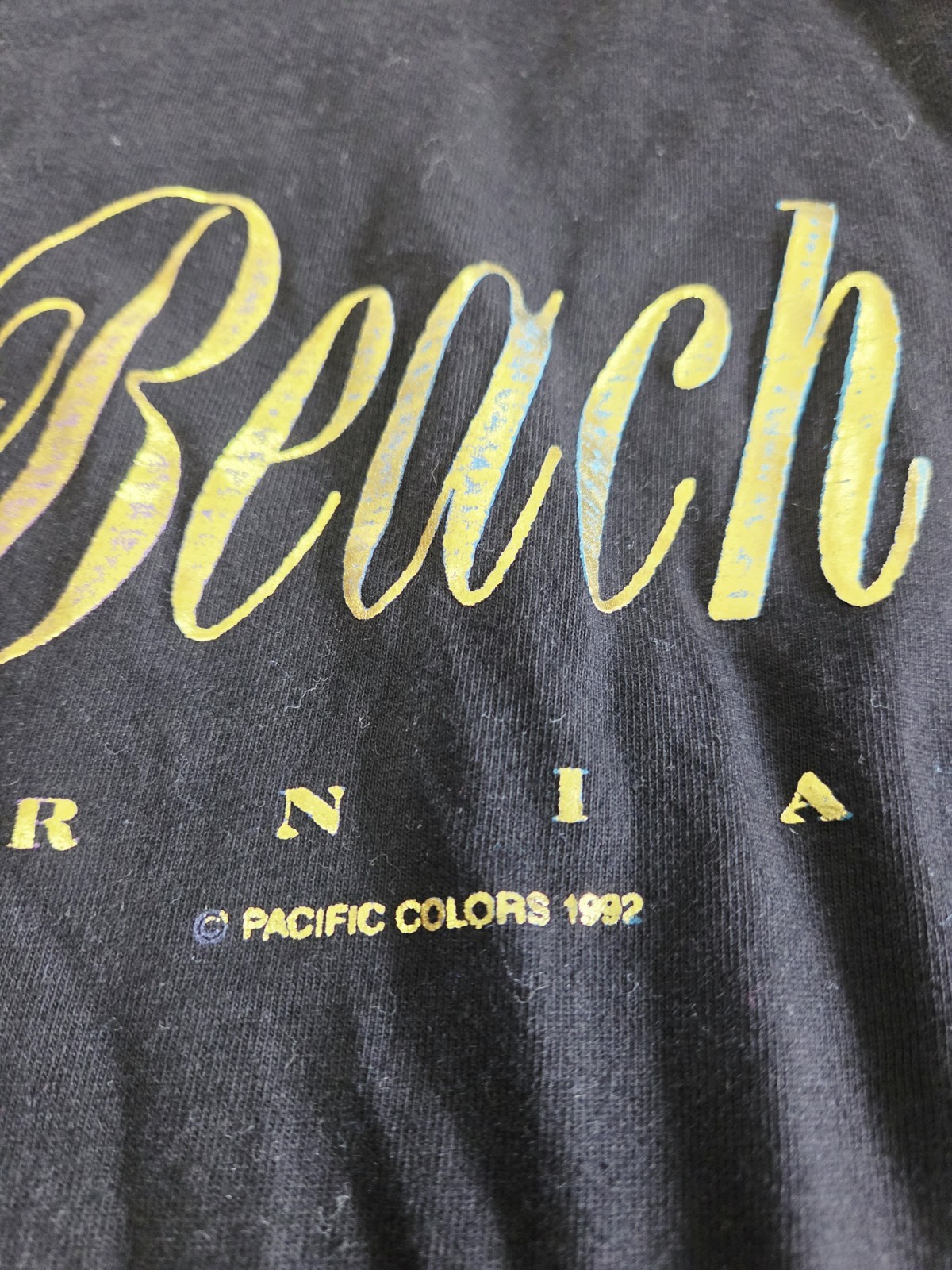 Vintage Venice Beach California Graphic T-Shirt Adult Size Large Black, USA 90s