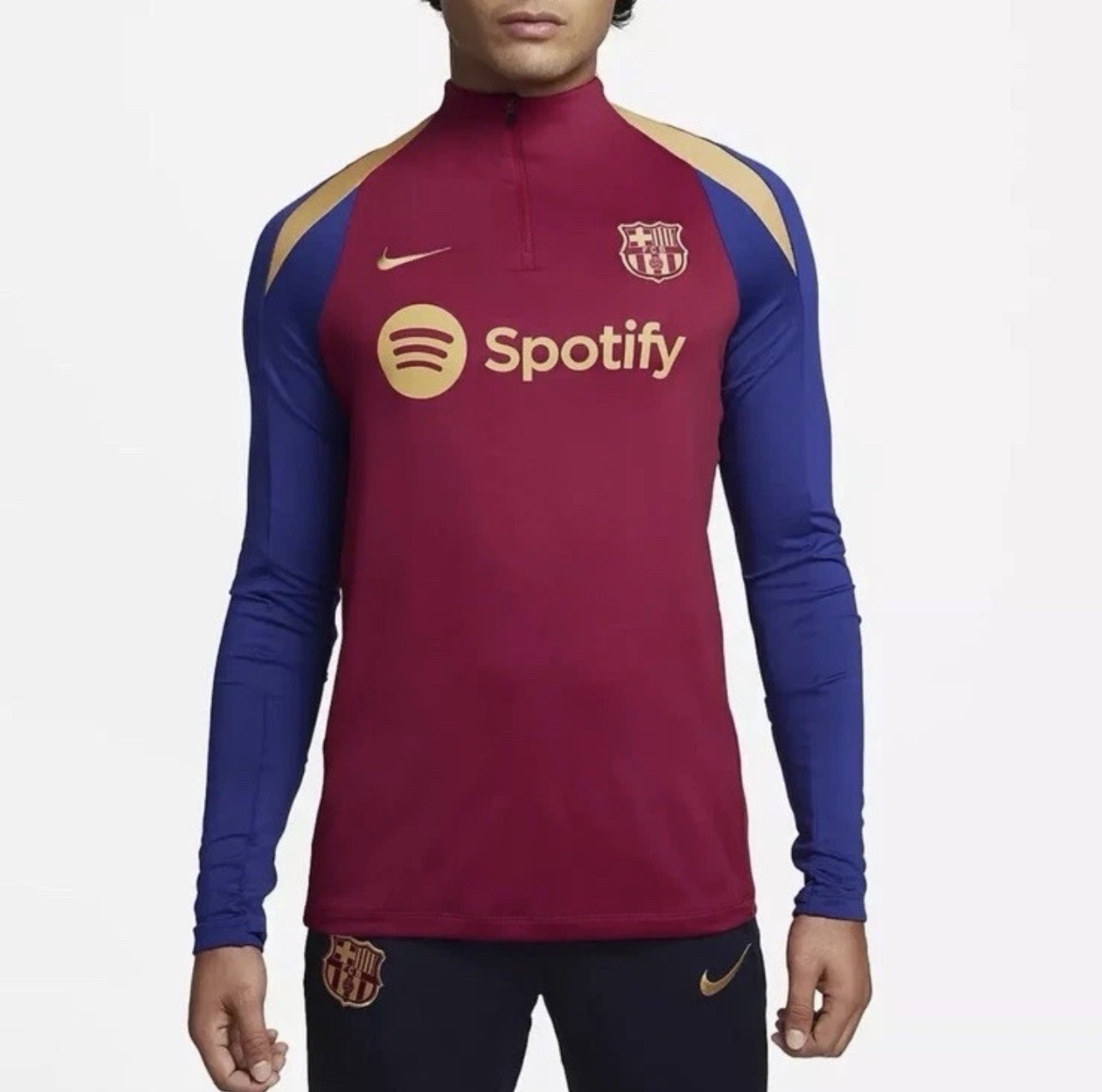 Nike FC Barcelona Dri-Fit Strike 1/2 Zip Drill Football Top men’s size medium