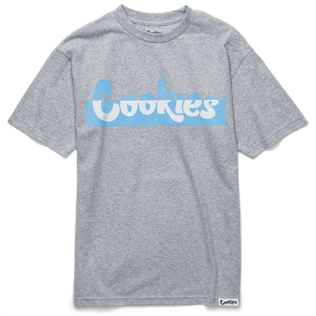 NWT Berner Cookies Clothing SF All City Logo 1 Heather Grey/Carolina Blue Tee