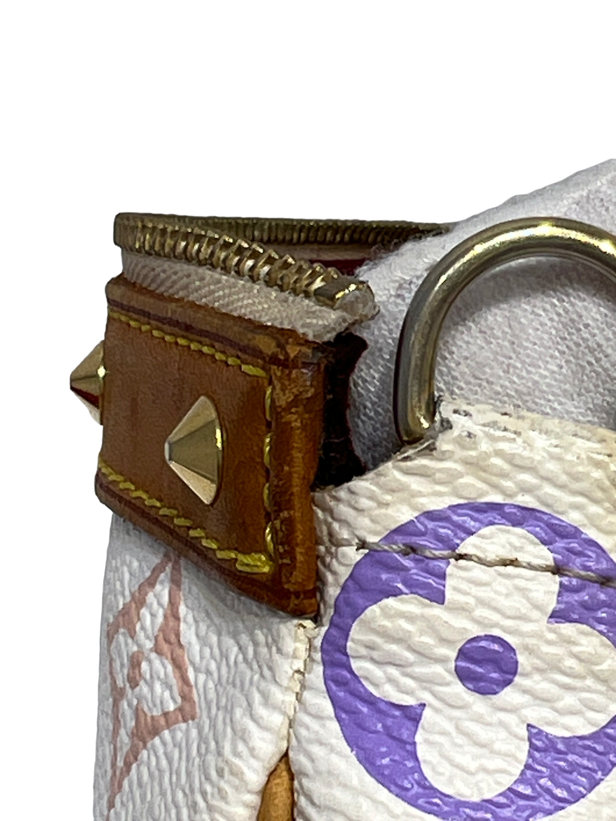 Louis Vuitton Monogram Multicolor Pochette Accessoires White Used