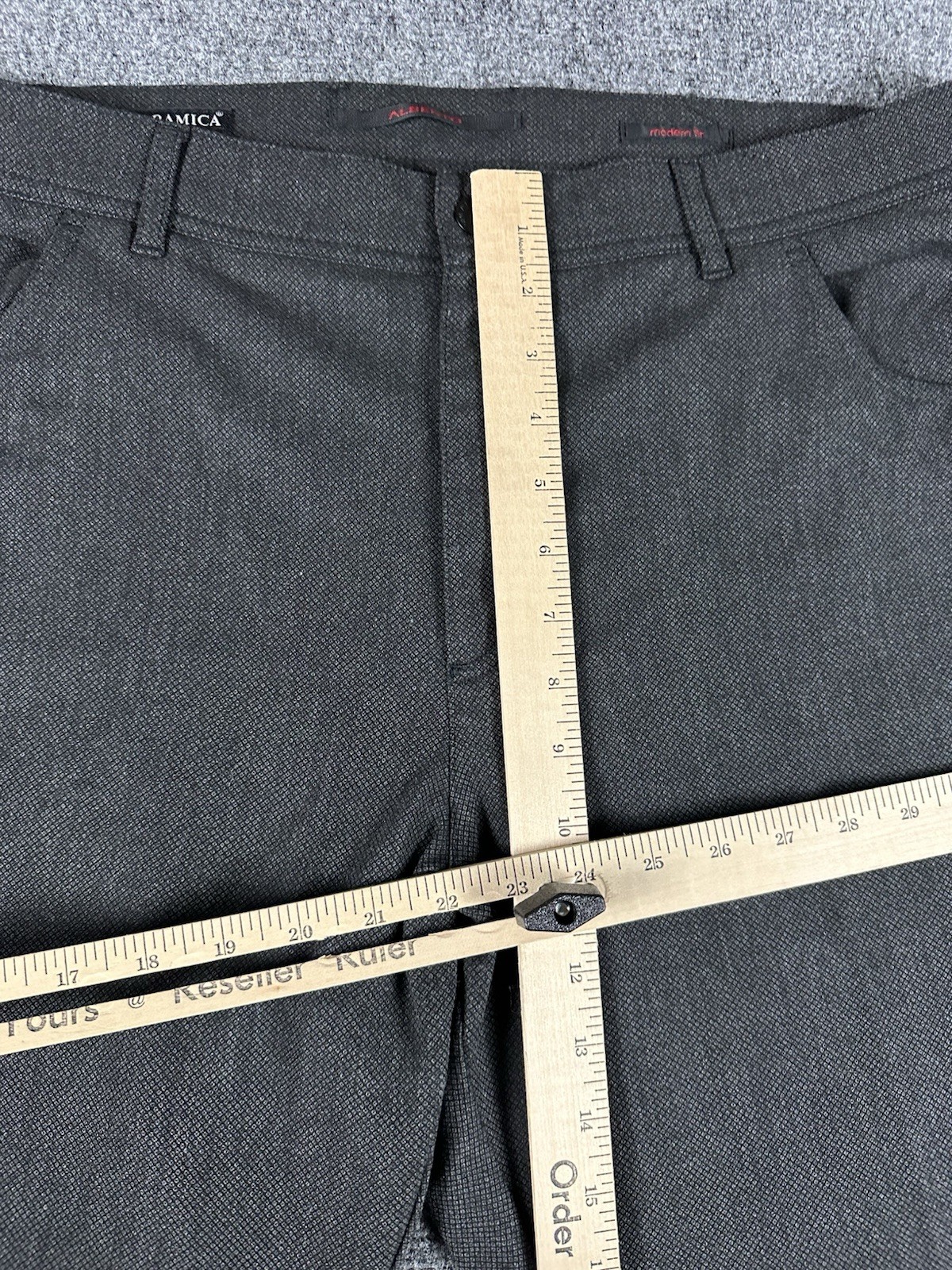 ALBERTO Ceramica Stone Peacock Modern Fit Dress Pants in Stone Size W 40 L 34