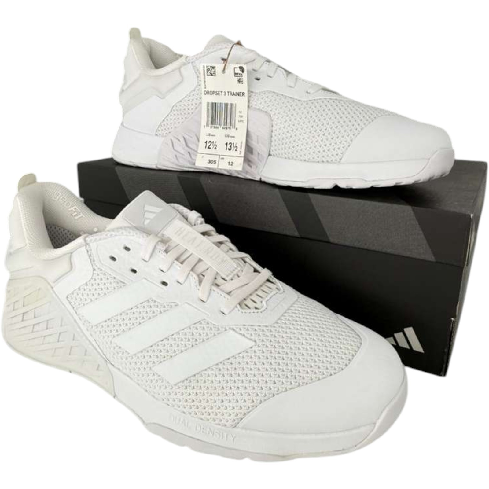Adidas Dropset 3 Trainer Shoes White US Mens Size 12.5 NEW WITH BOX
