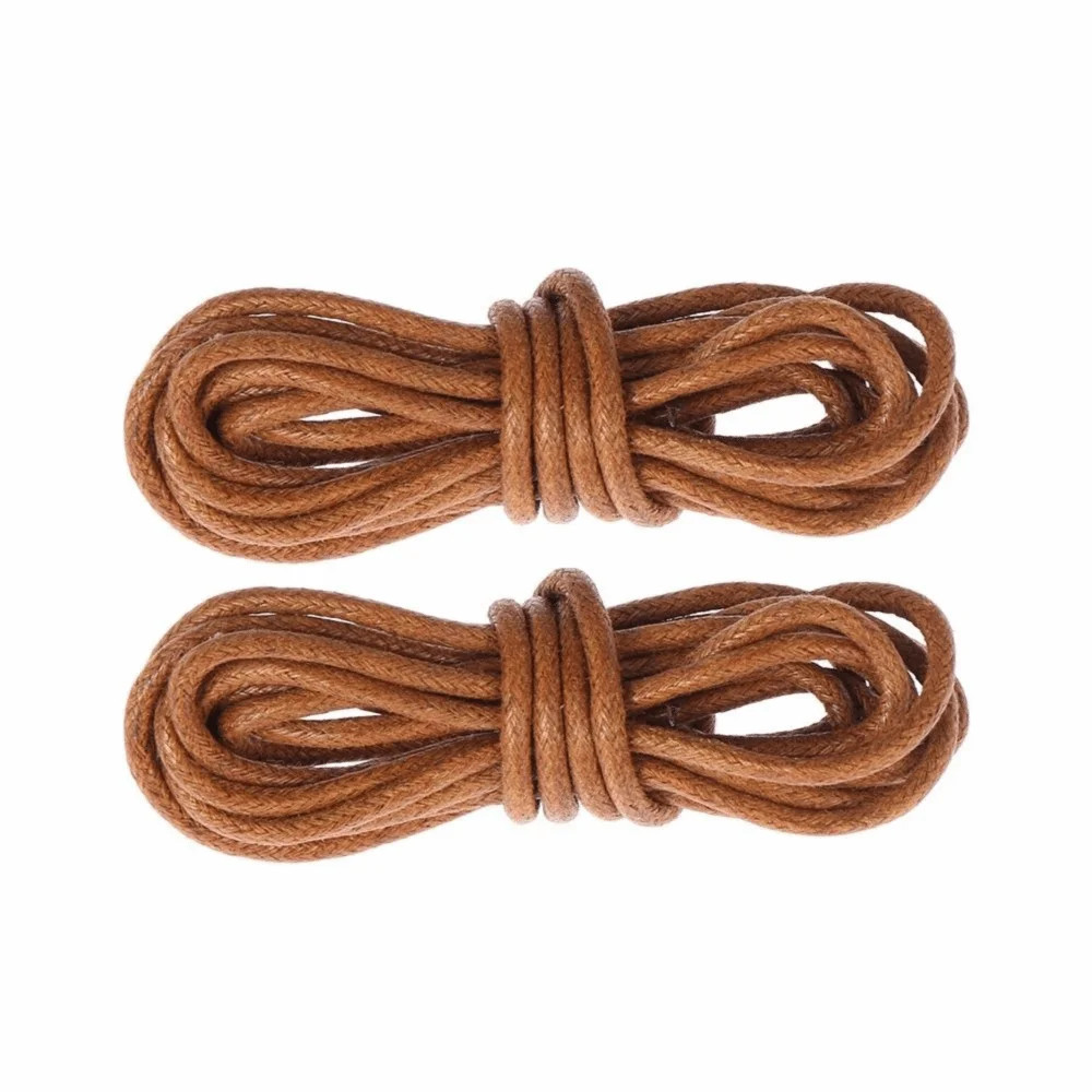 New Round Waxed Shoelaces Men Women 70/80/90/100cm Boots Laces Strings Shoes Acc