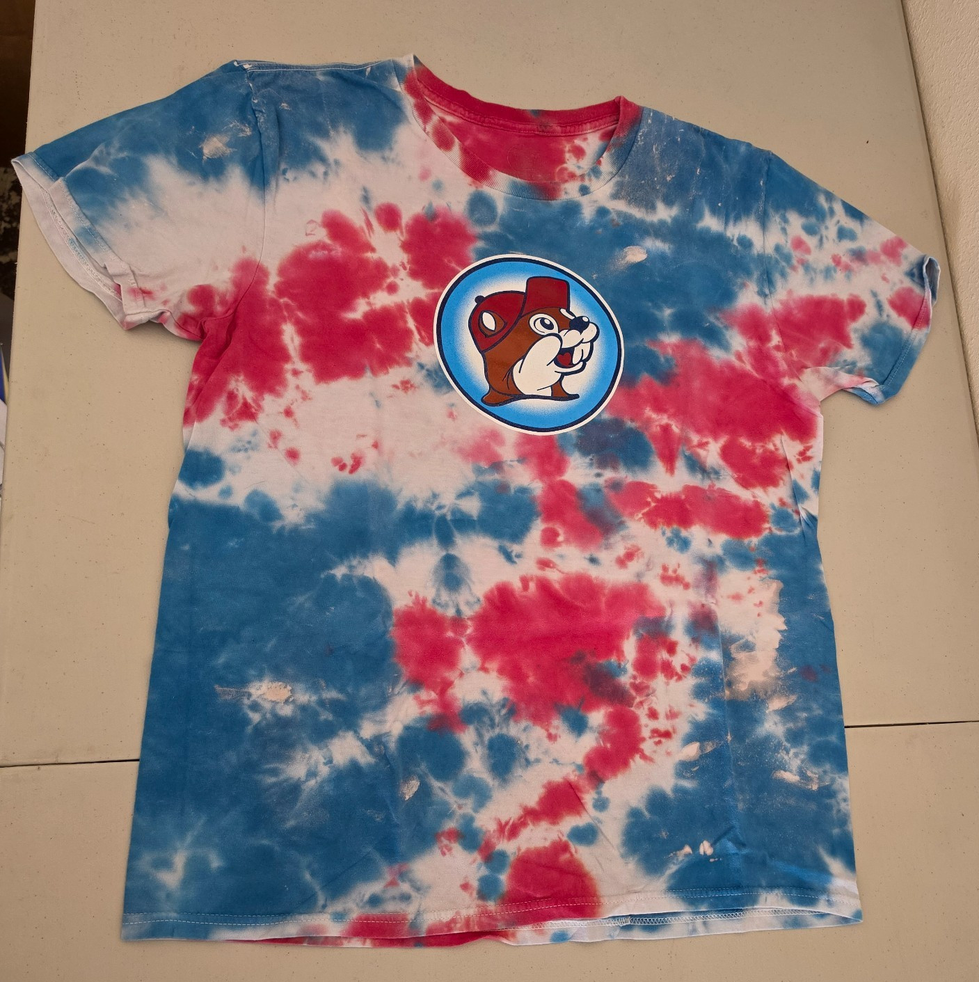 Bucees Red White and Blue Let’s Get Poppin Shirt 4th of July Celebration Adult M