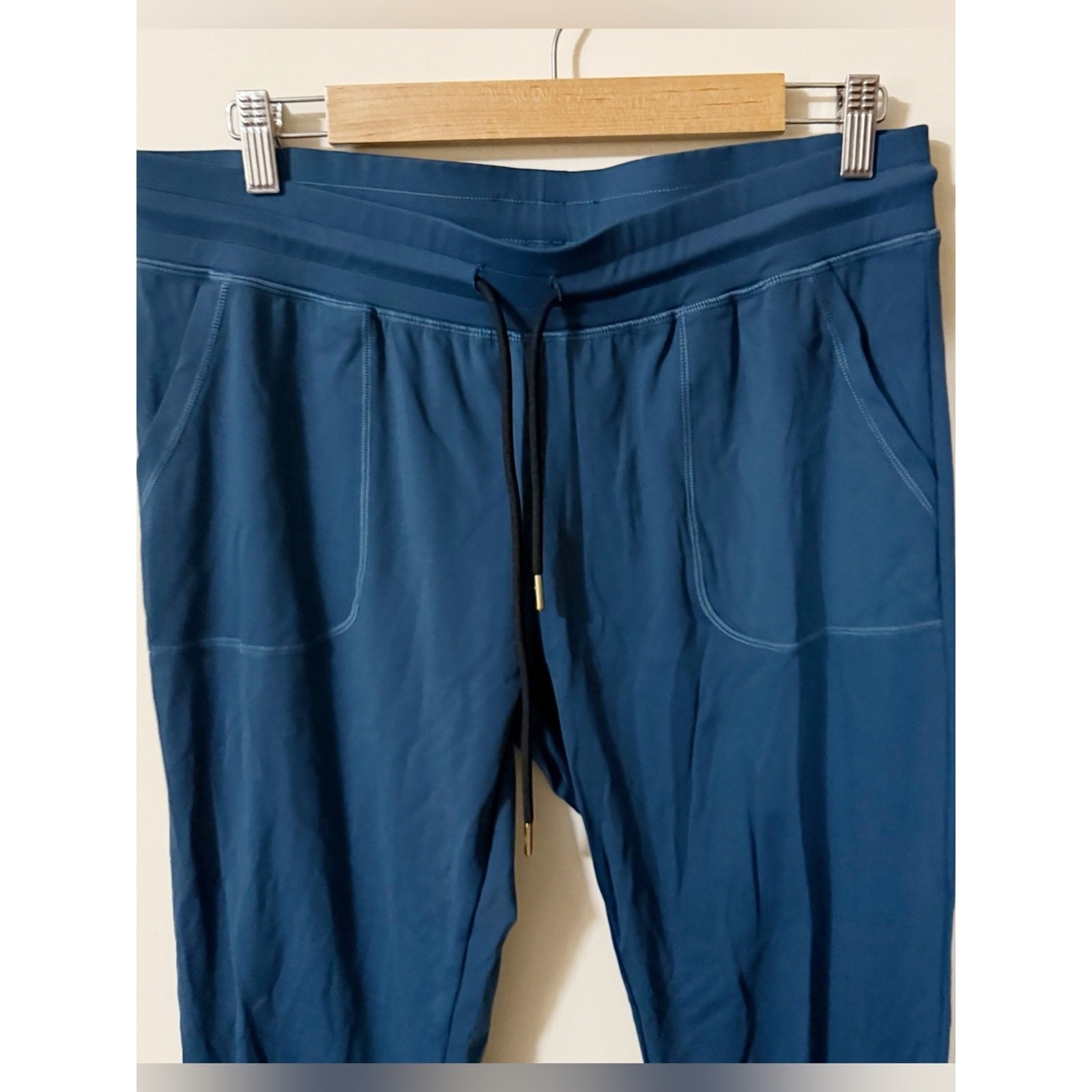 Zyia Active Womens Blue Joggers Ankle Slits Activewear Gym Workout Size LARGE