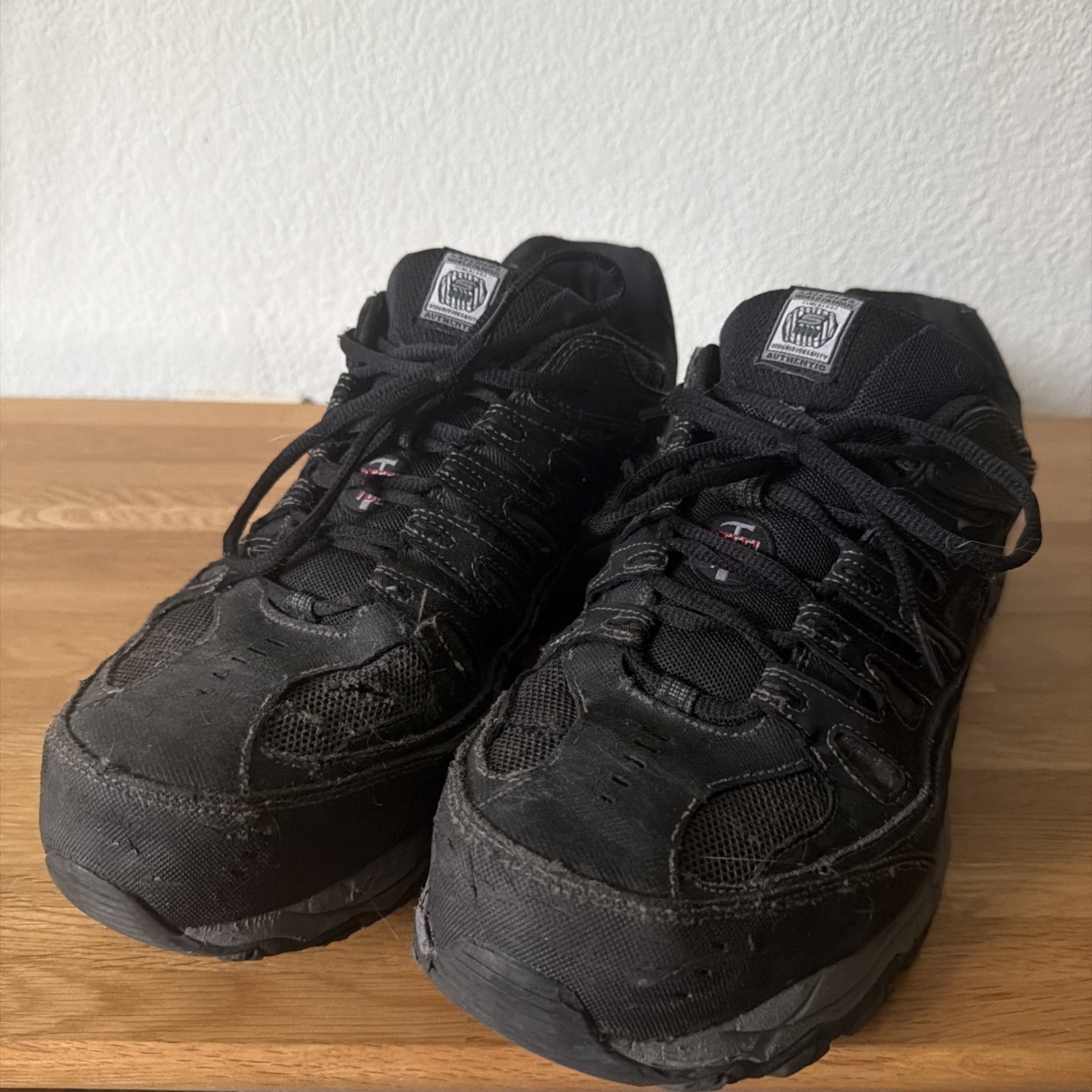 SKECHERS WORK Mens Size 13 Relaxed Fit Cankton ST Steel Toe Athletic Shoes