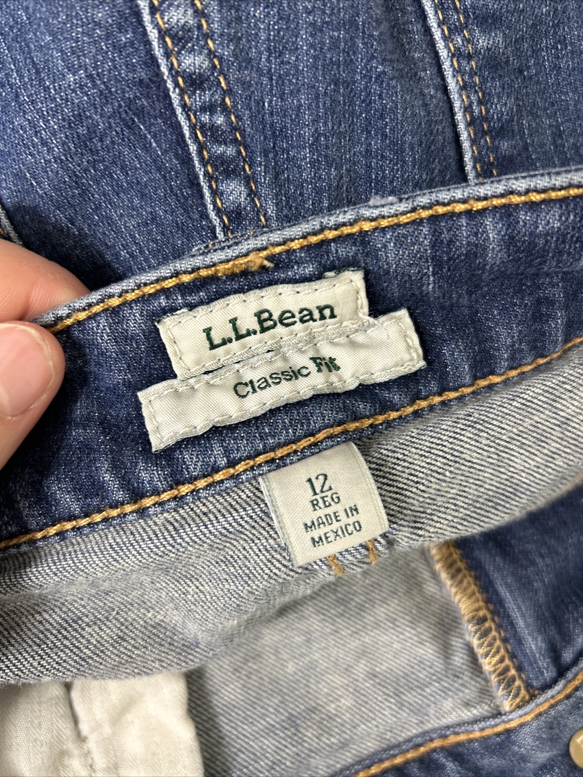 LL Bean Jeans Womens 12reg Classic Fit Stretch Denim Medium High Rise 504930