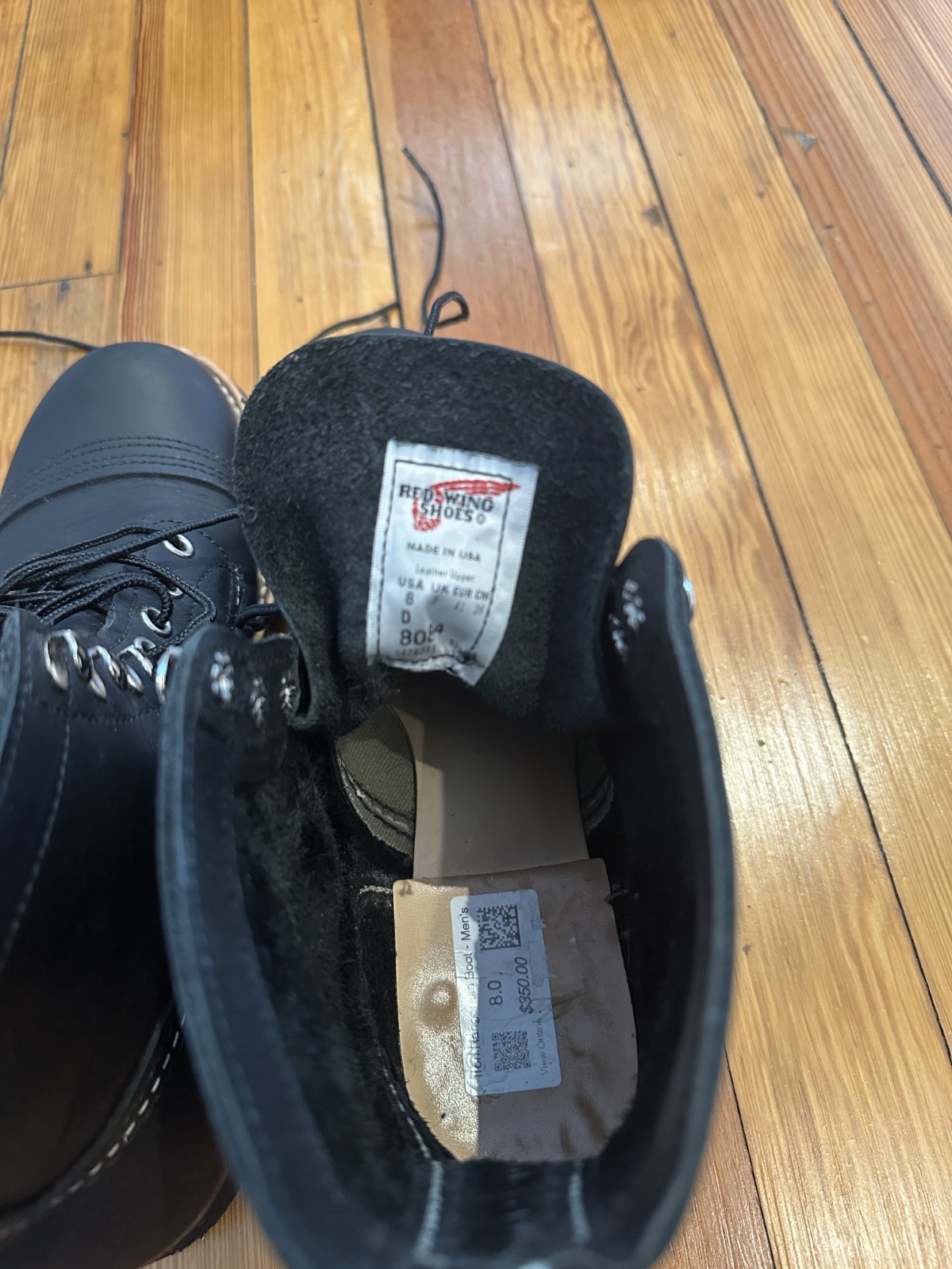 Redwing Iron Ranger 8084 Men’s 8D Black Worn 3-4 Times