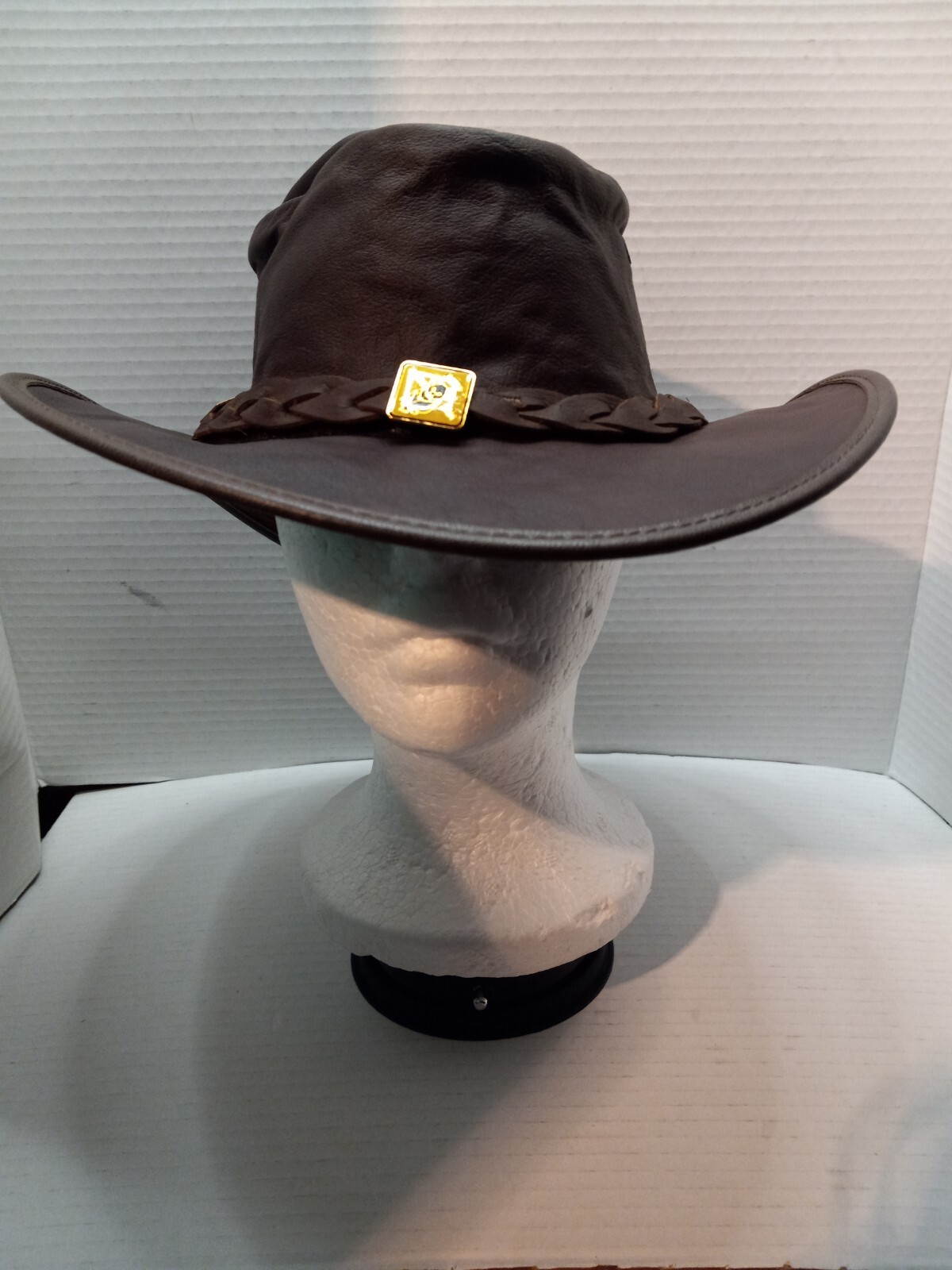 Barmah Aussie Sundowner Kangaroo Leather Waterproof Brown 12 1/2 in x 12 In Hat