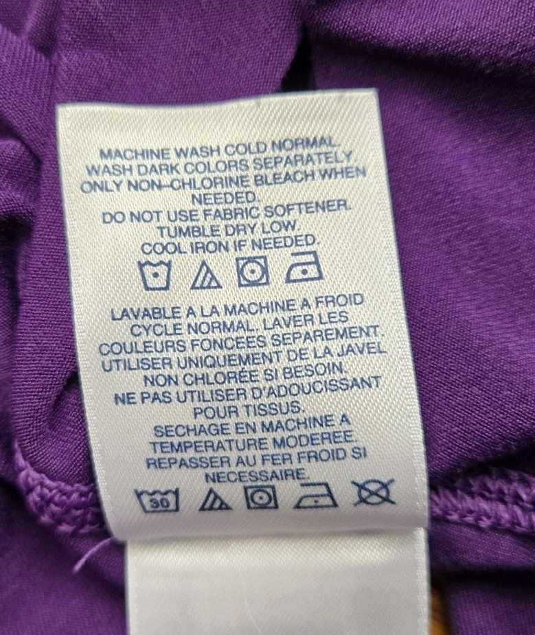 Lands’ End Long Johns Set Girls’ 6X-7 Thermal Base Layer Purple