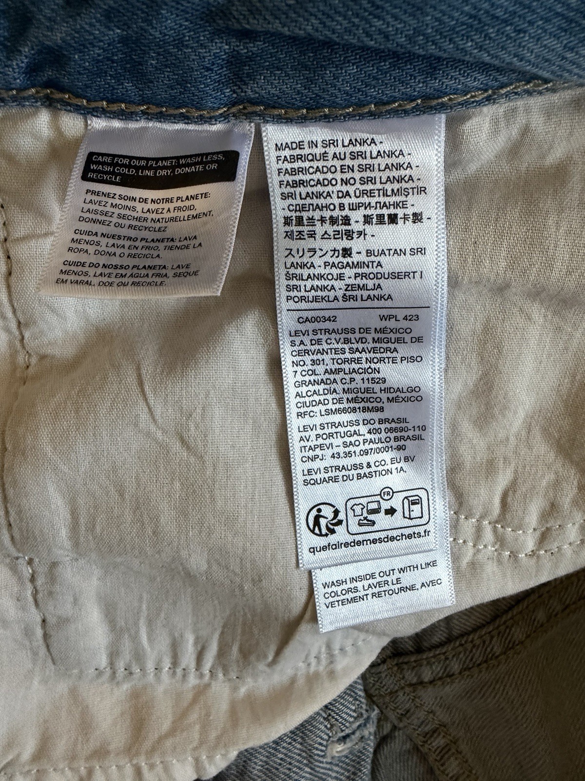 NWT Levi’s Low Pro Jeans Size 34 Light Wash Mid Rise Straight Leg Denim