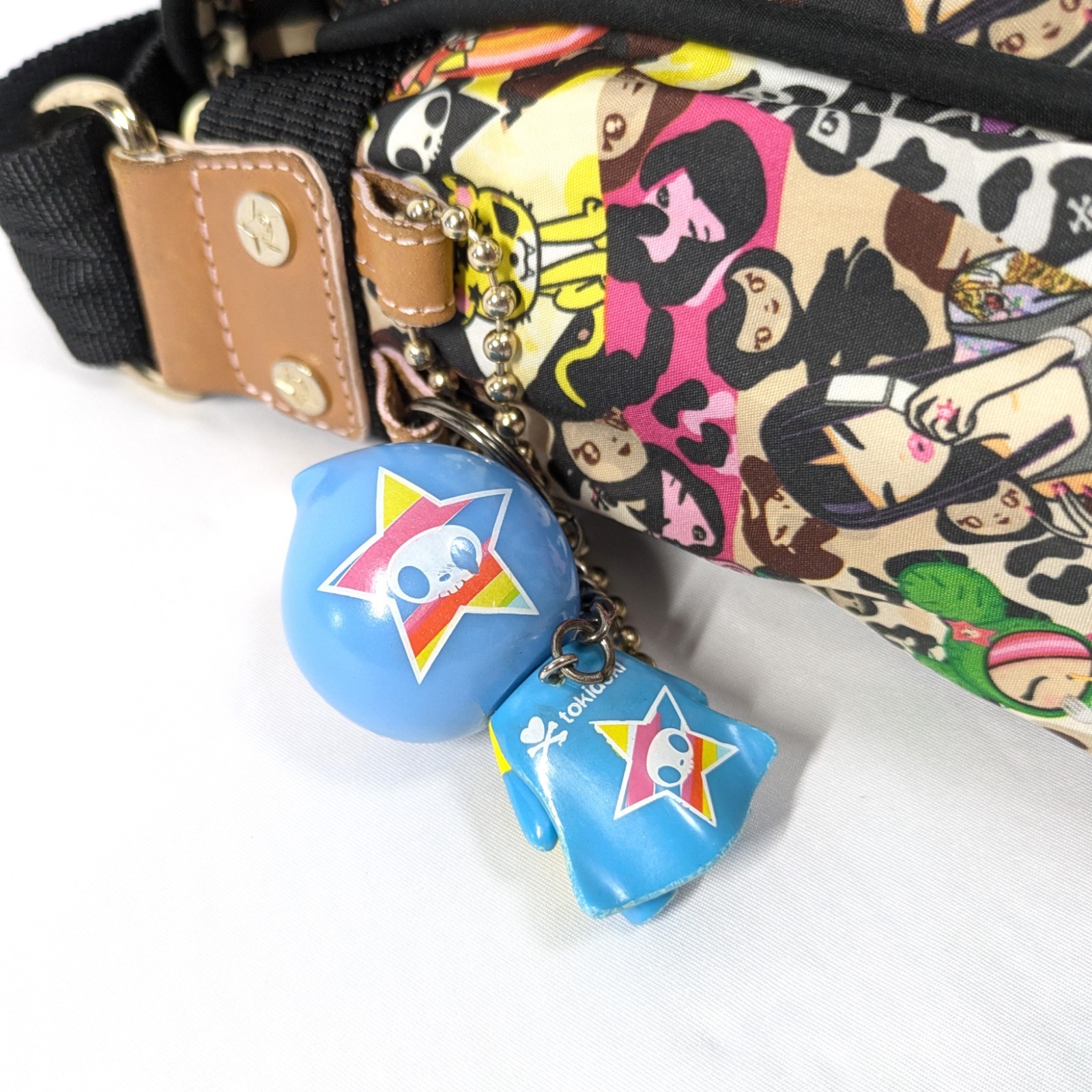 Rare tokidoki Shoulder bag Leopard w/Charm Adios 10 × 10 in Kawaii Excellent