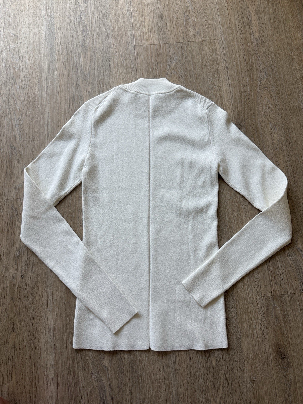 The Row White/bone Long Sleeve Mock Neck Top XS Excellent Condition