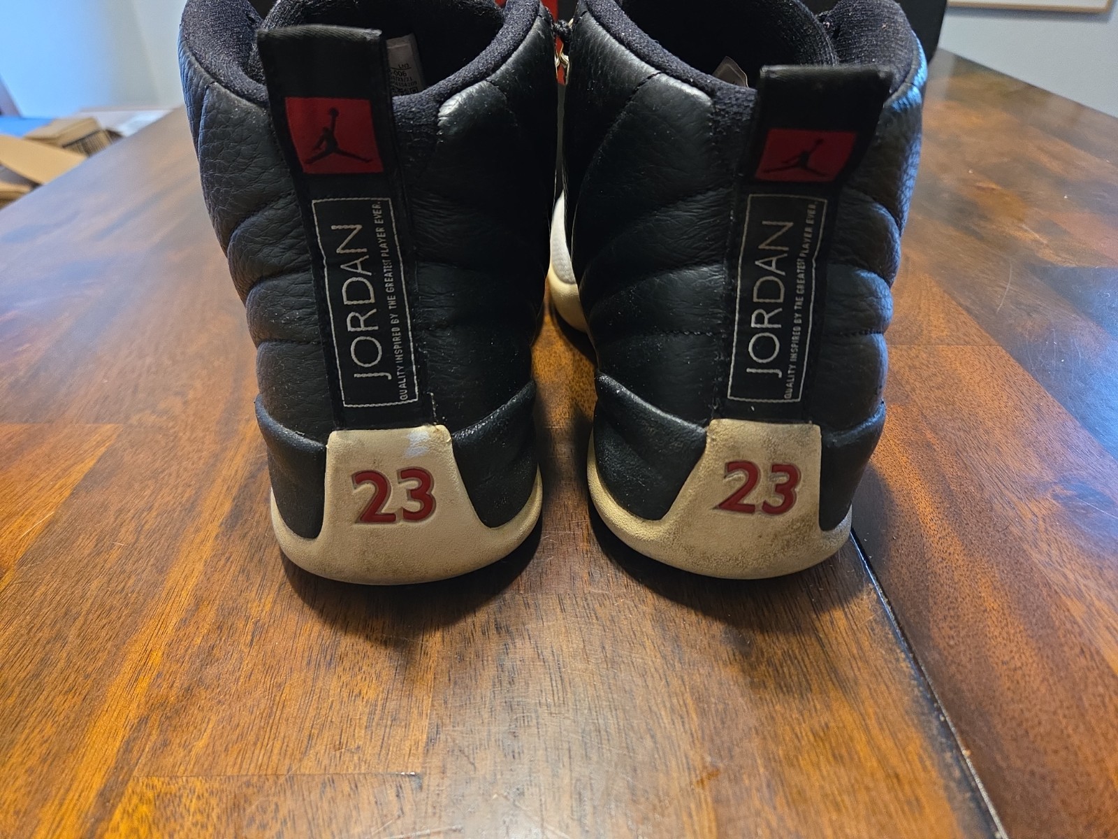 Air Jordan 12 Retro Playoff 2022 Black White CT8013-006 Mens 9 Replacement Box