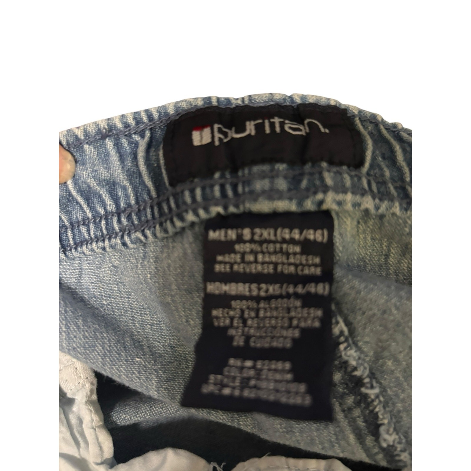 Puritan Men’s Denim Jean Shorts Elastic Waist Size 2XL (44/46)