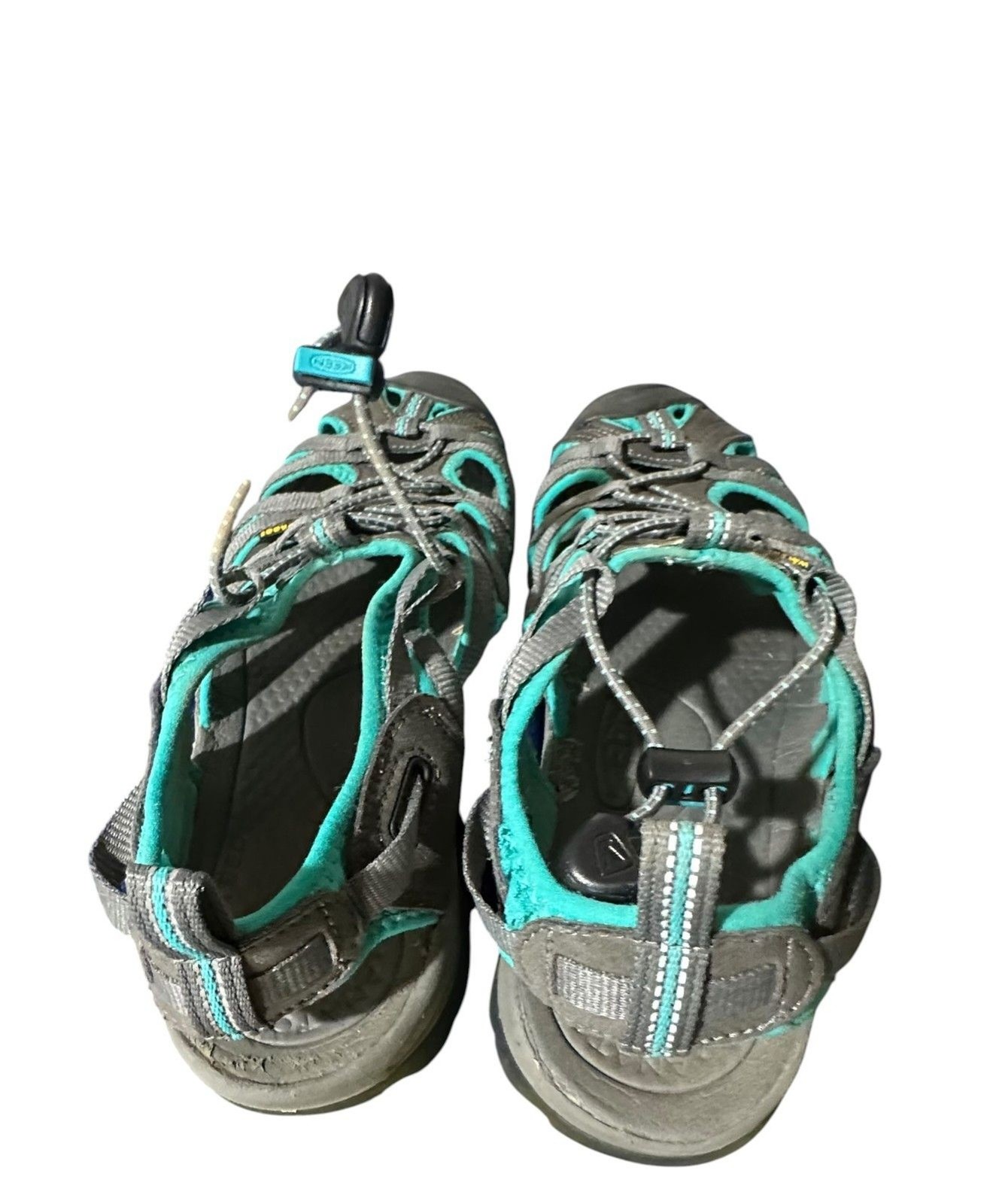 KEEN Whisper Womens Size 8 Dark Shadow Aqua Blue/ Gray Athletic Hiking Sandals