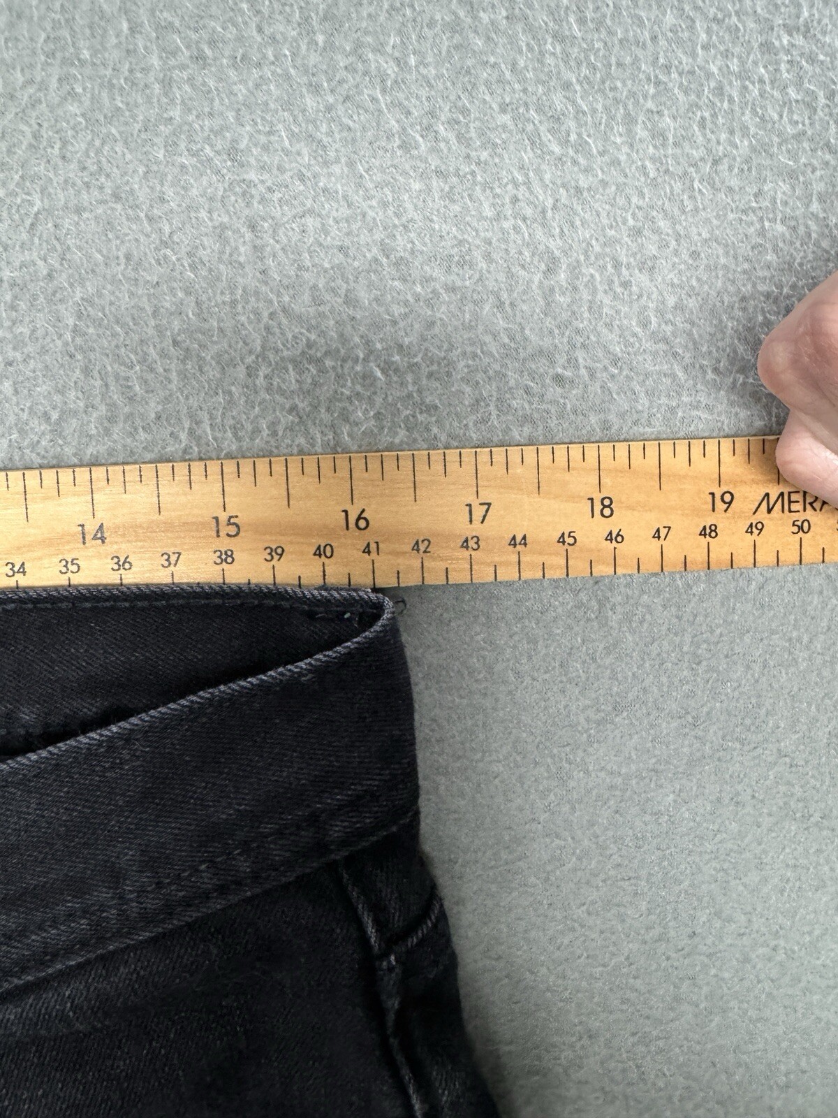 The Unbranded Brand Jeans Selvedge Jeans 32×32 Mens Black Slim Fit Stretch UB444
