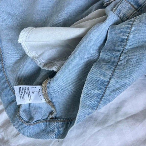 American Eagle Denim Babydoll Button-Down Dress | Size XS