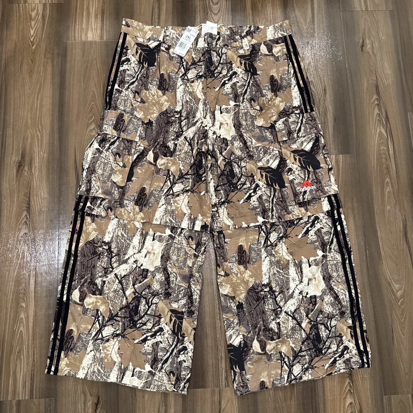 Adidas Originals Camo Cargo Zip-Off Loose-Fit Pants KD6256 Men’s Size 2XL NWT