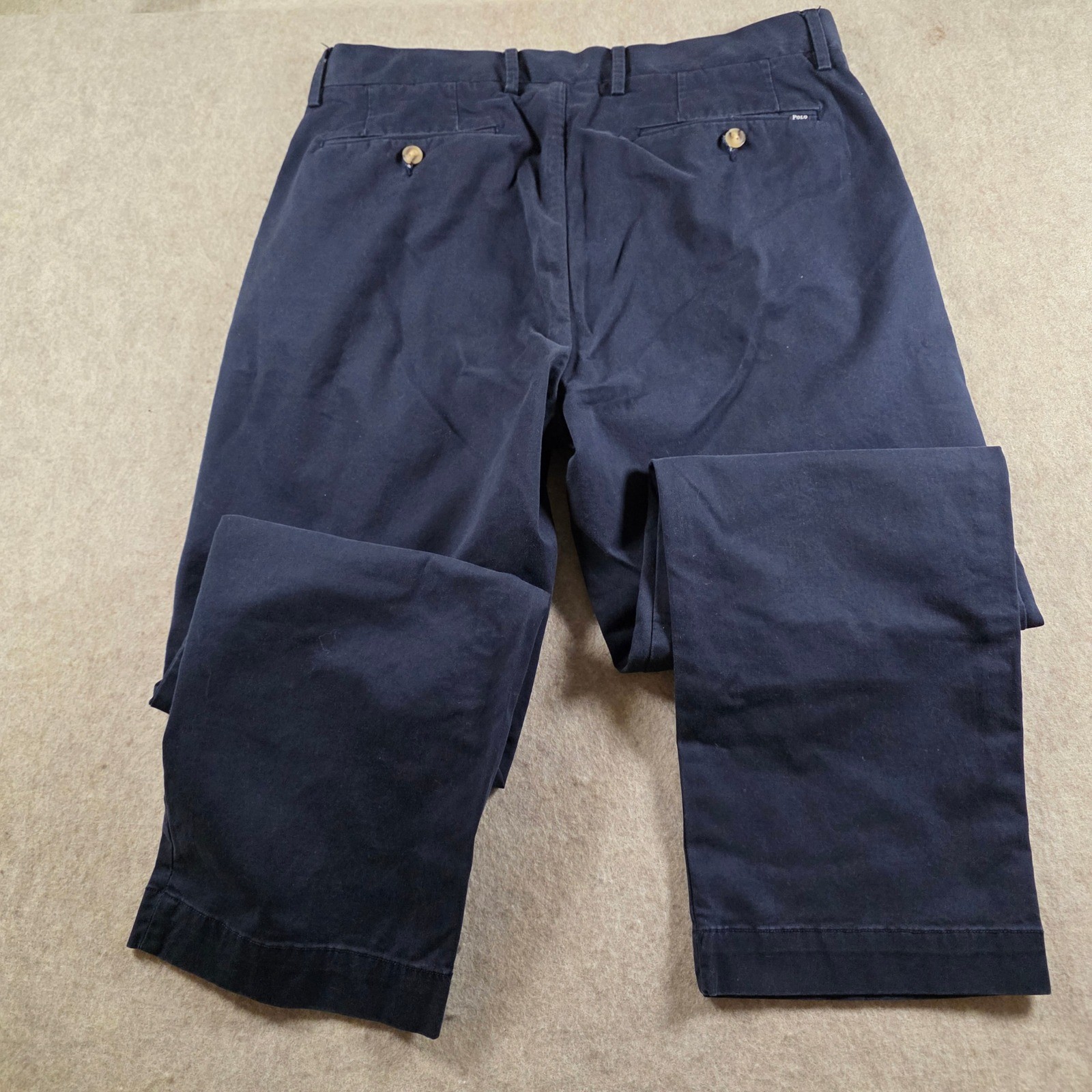 Polo Ralph Lauren Mens Navy Blue Stretch Classic Fit Chino Pants 33×30 RN41381