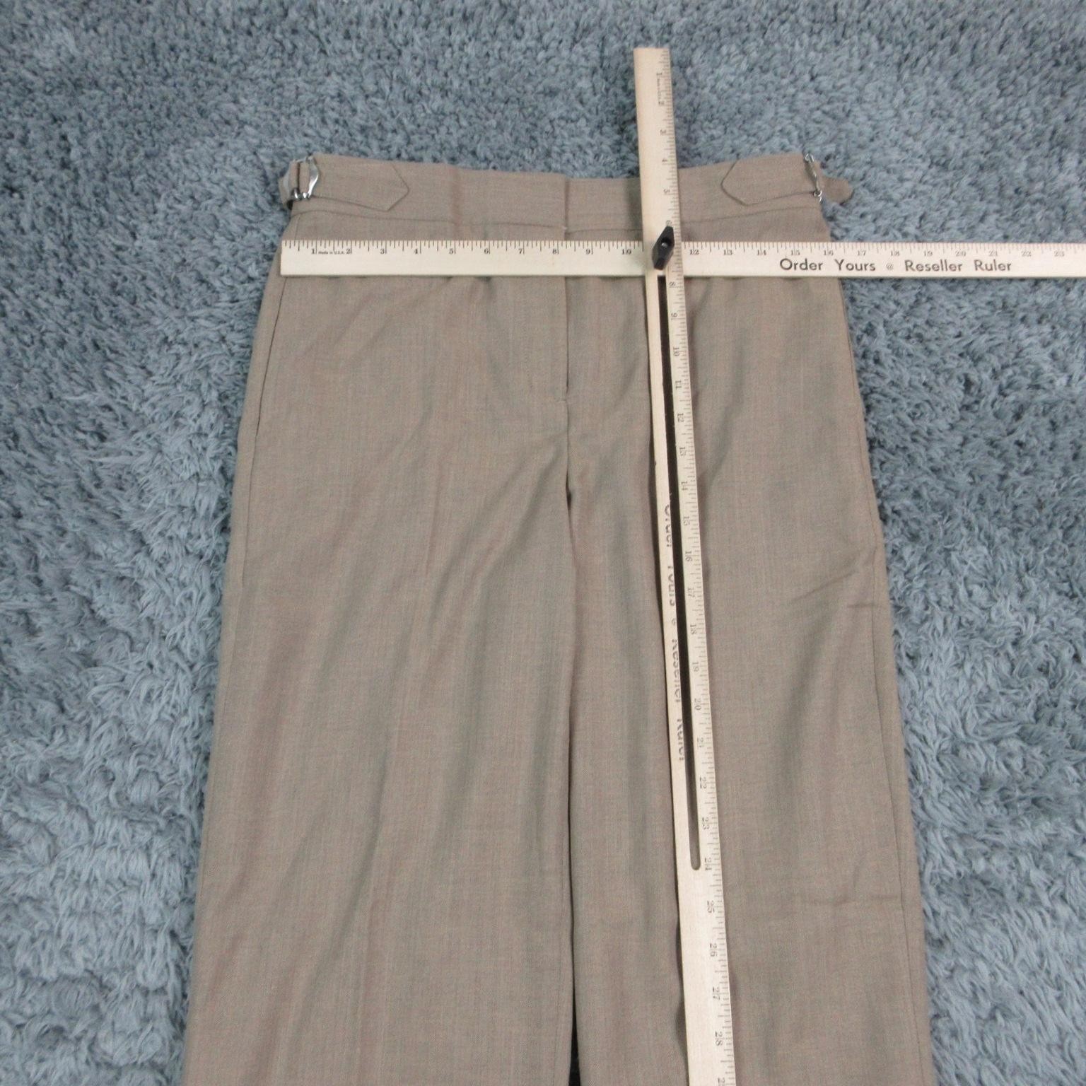 J.CREW Pants Womens 6 Tall Beige Twill Dress Pants Mario Bellucci 32×34.5* NWT