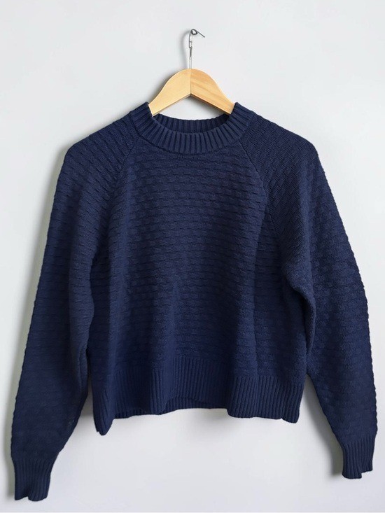 Lululemon Texture Play Crew Sweater Night Sea Blue XS/S Cashlu Knit