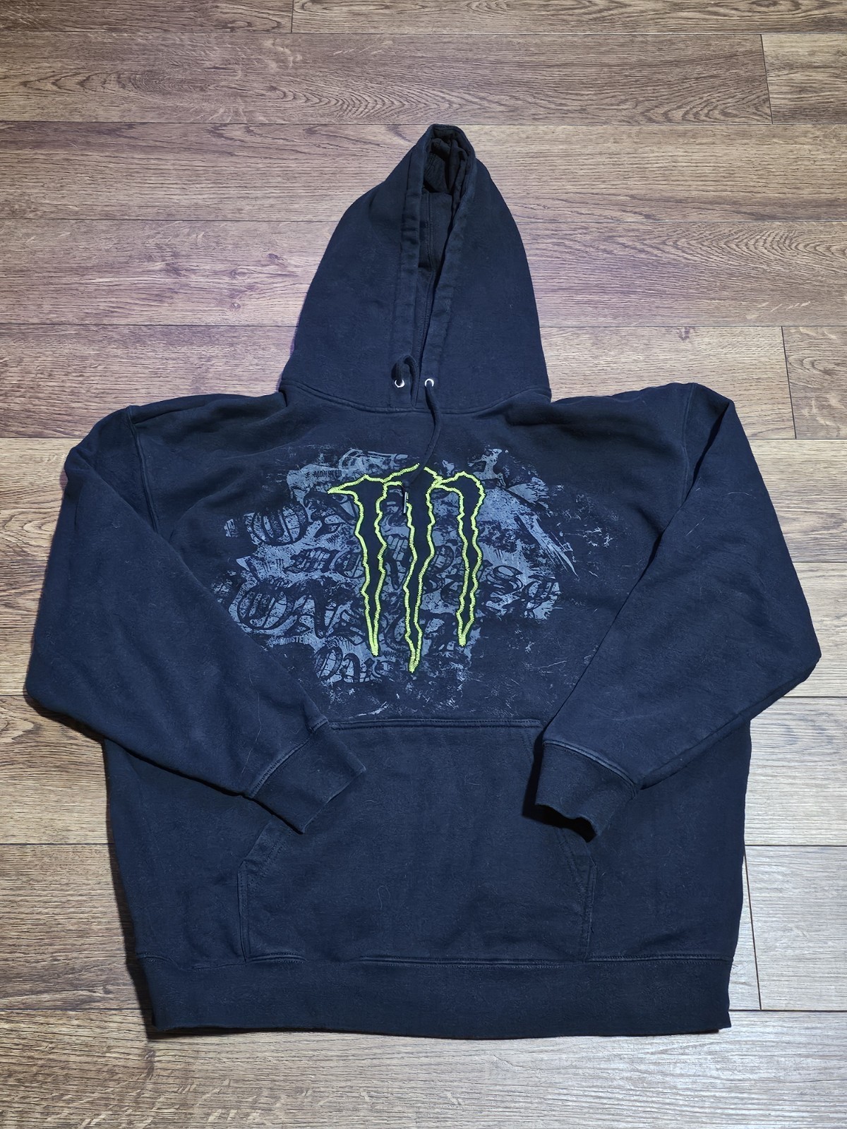 Monster Energy Limited Skater Grunge Black Hoodie XXL Pullover Punk 2013 Promo