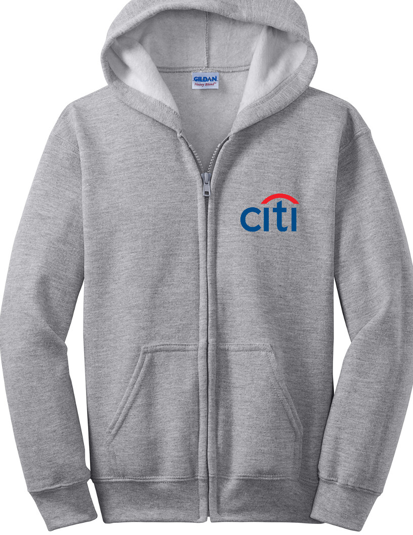 Citi Bank Full Zip Hoodie American Financial Institution Classic Retro Logo Tee